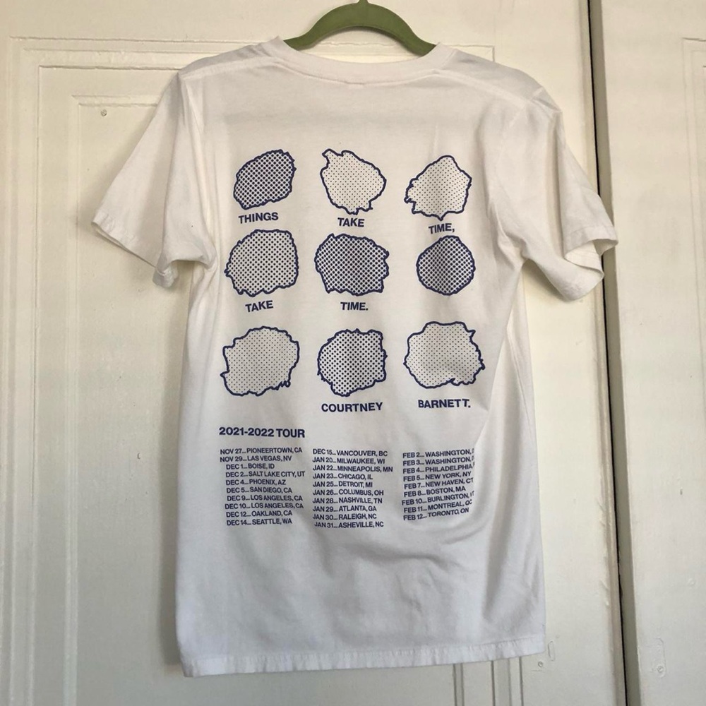 Courtney Barnett things take time 2021-2022 tour band tee